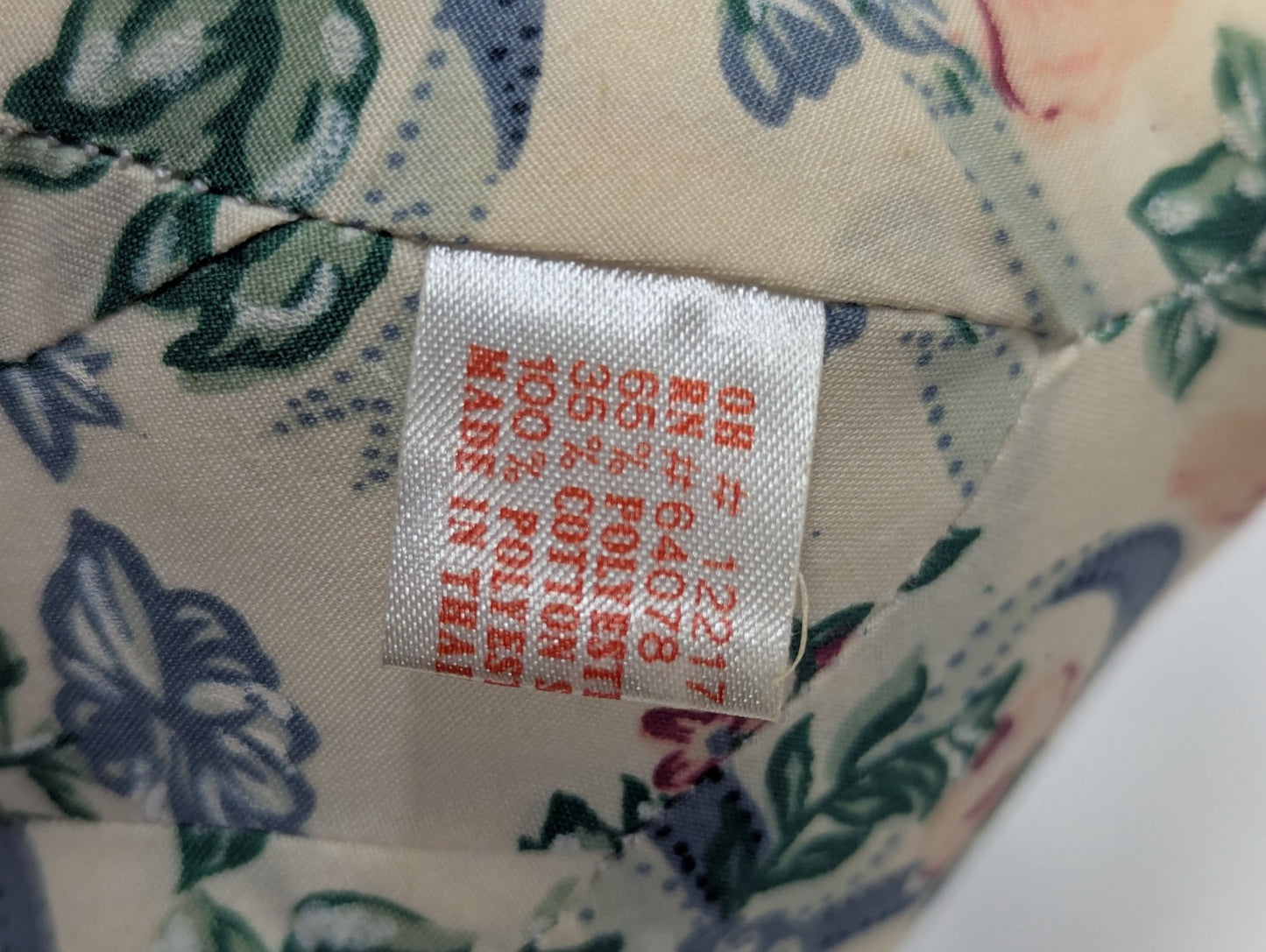 Vintage Puppy Dog Plush Fabric Floral Body Pastels 10" Sitting Easter