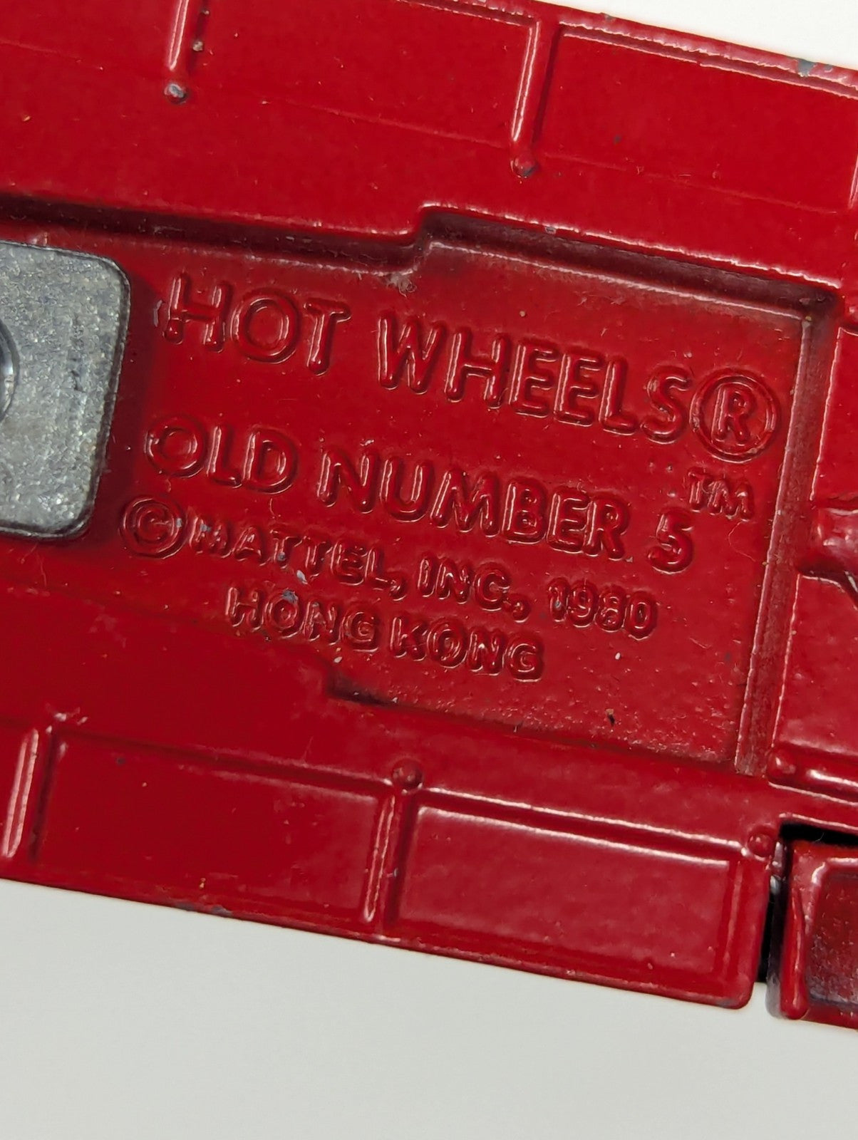 Vintage Hot Wheels Old Number 5 Red Fire Engine Truck 1980 Mattel