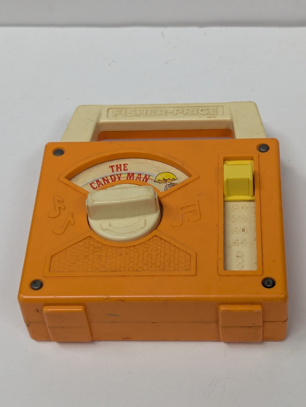 Vintage 1978 THE CANDY MAN Fisher- Price Music Player Tote-A-Tune Wind Up