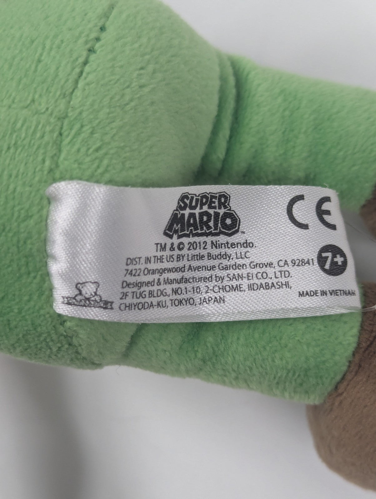 2012 Super Mario Bros Little Buddy Fire Flower Luigi Plush Nintendo