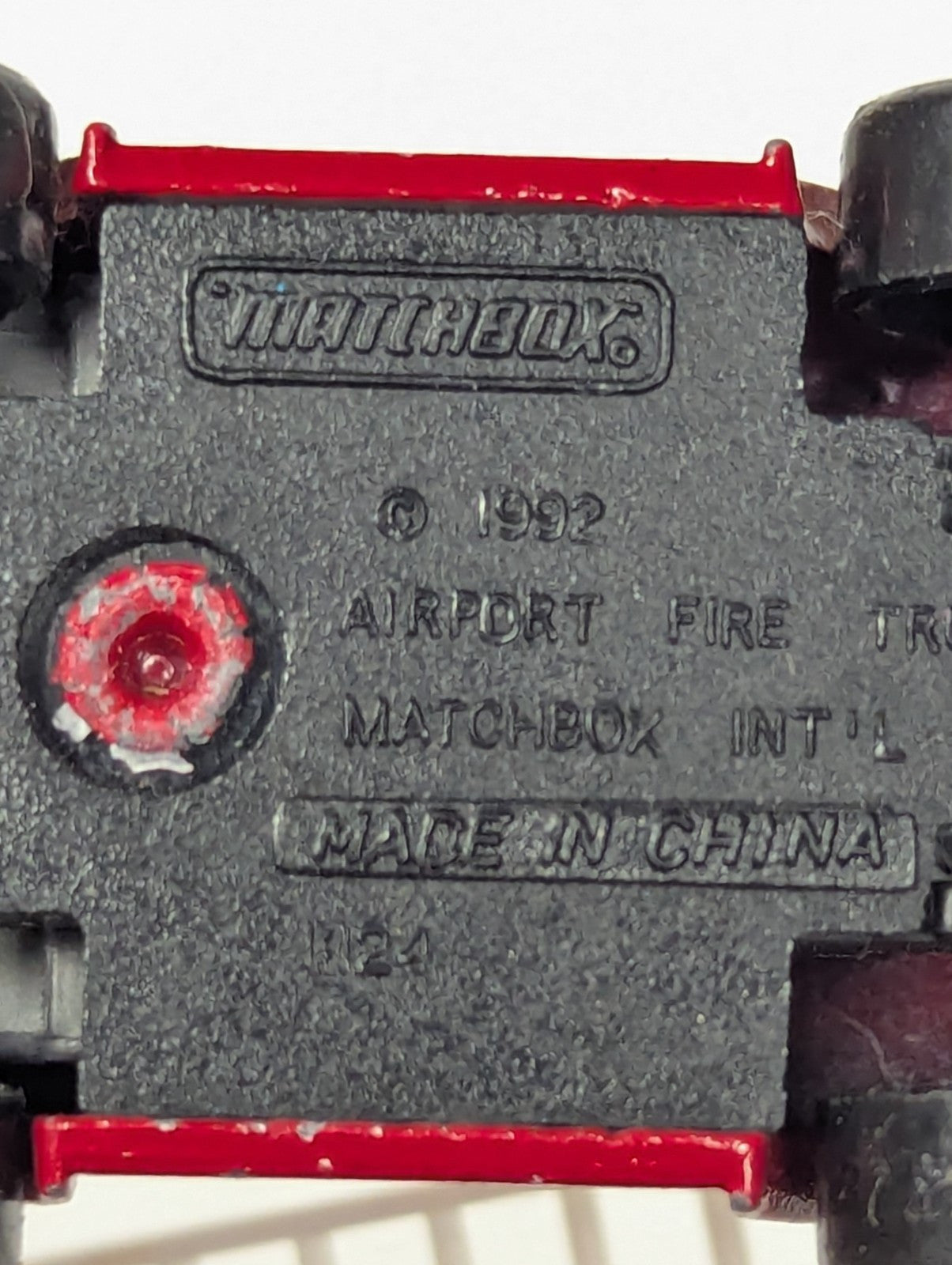 1991 MATCHBOX Red Fire Dept. AIRPORT FIRE TRUCK