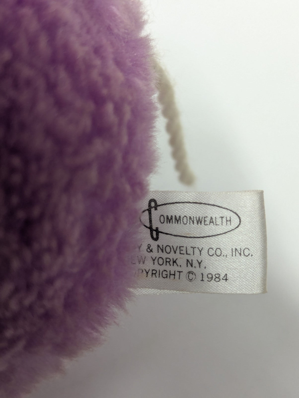 Vintage Commonwealth Stuffed Elephant Purple