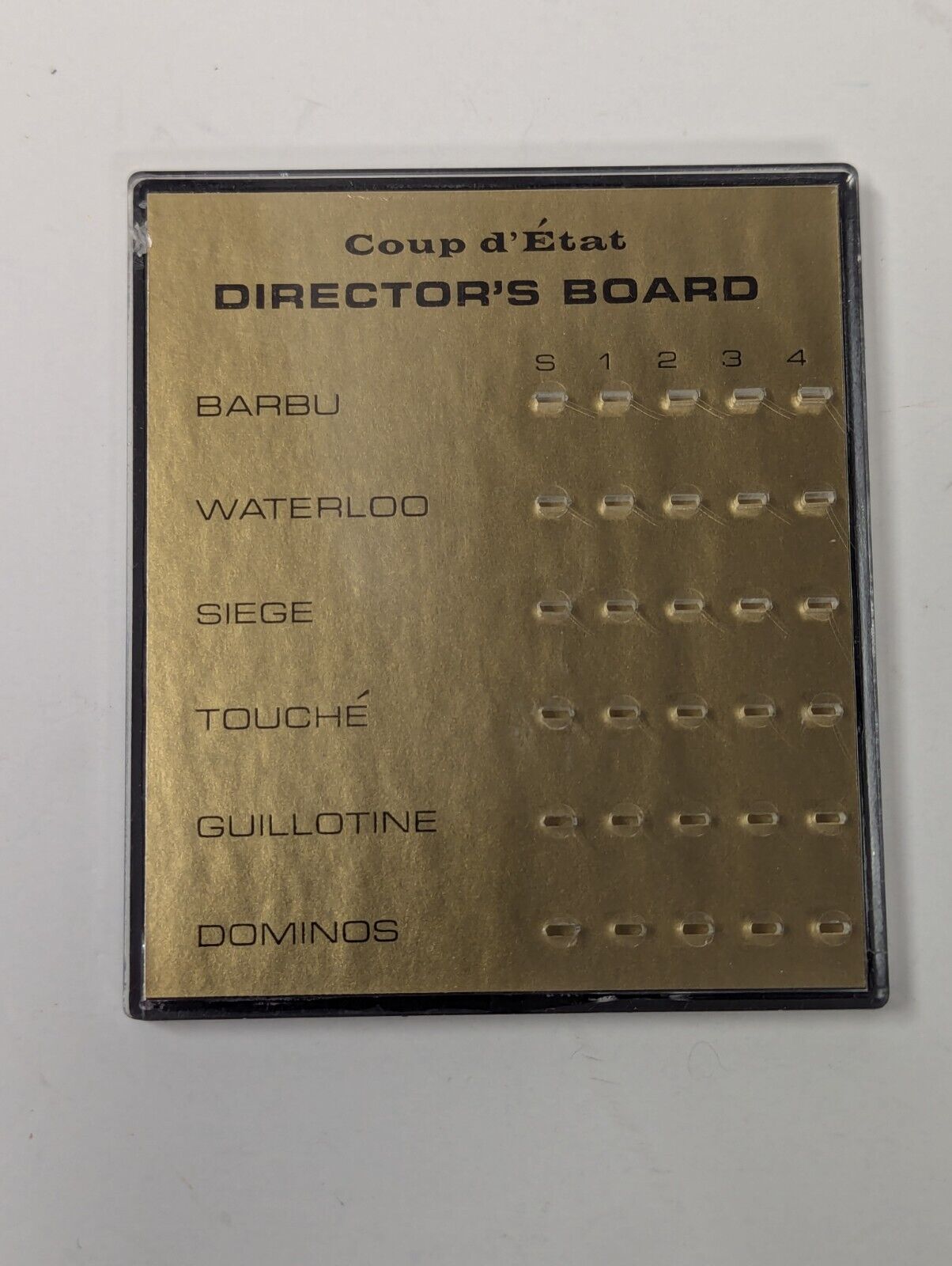 Vintage 1966 COUP D’ ETAT Game Of Cards Parker Brothers, Missing  Daggers