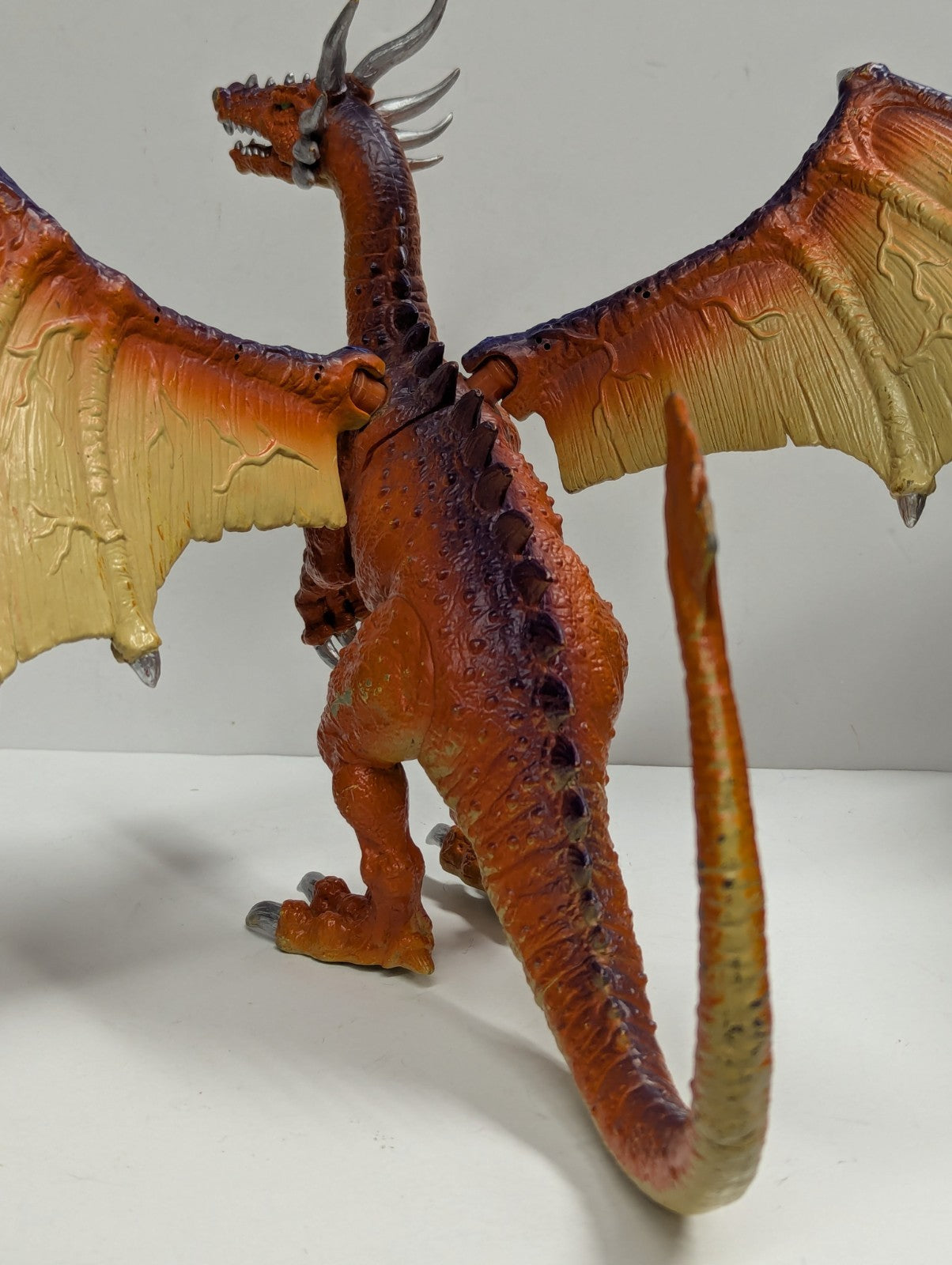 Large Vintage Red Jarman Dragon Figurine 10" by 16"