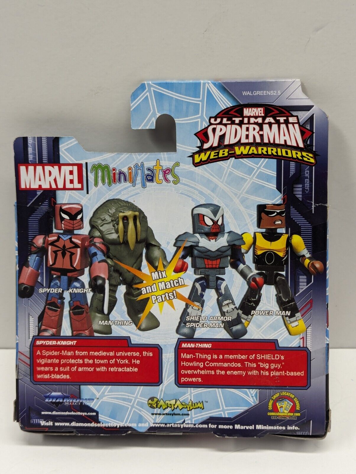 Marvel Minimates Walgreens Wave 2.5 Web Warriors Spyder-Knight and Man-Thing 