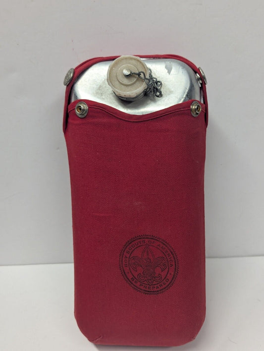 Vintage BSA Boy Scouts of America *Regal* Aluminum Canteen w/ Cover - Pat. Pend.