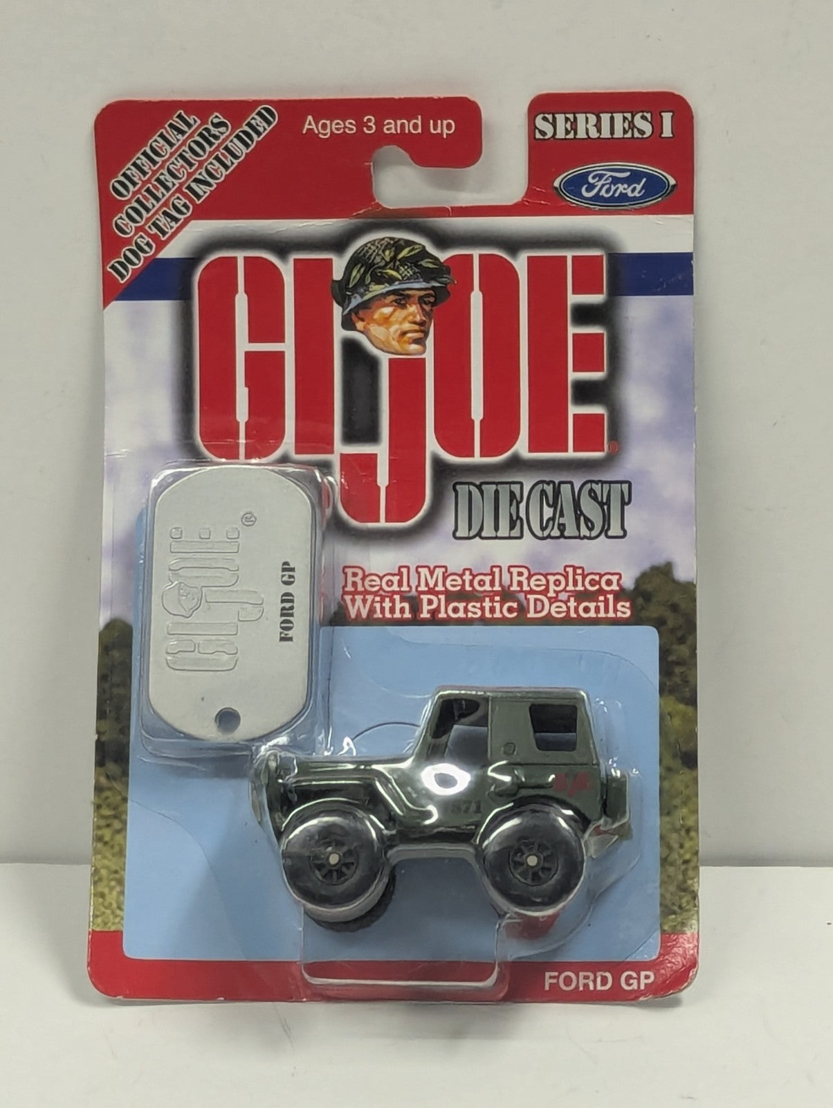 2001 Maisto G.I.JOE FORD GP JEEP Diecast With Dog Tag on Card