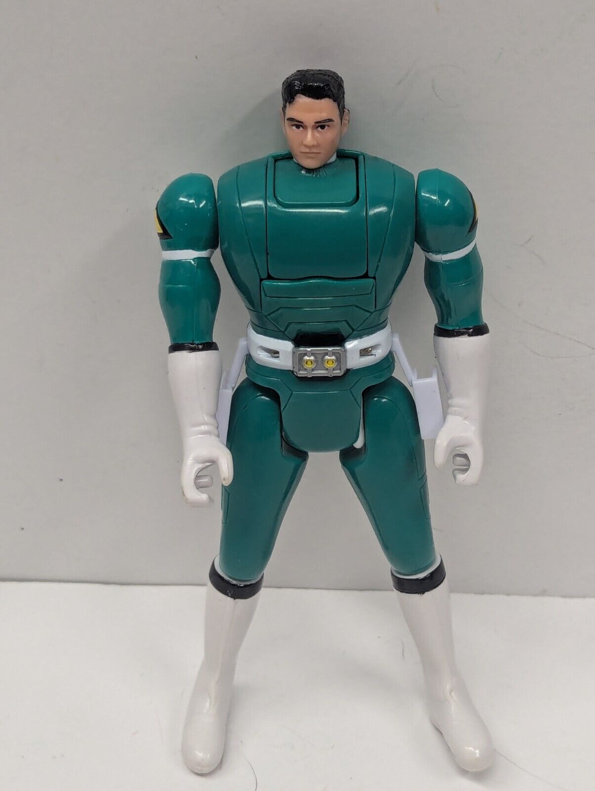 Green Ranger Flip Head Power Rangers Turbo Bandai 6" Figure 