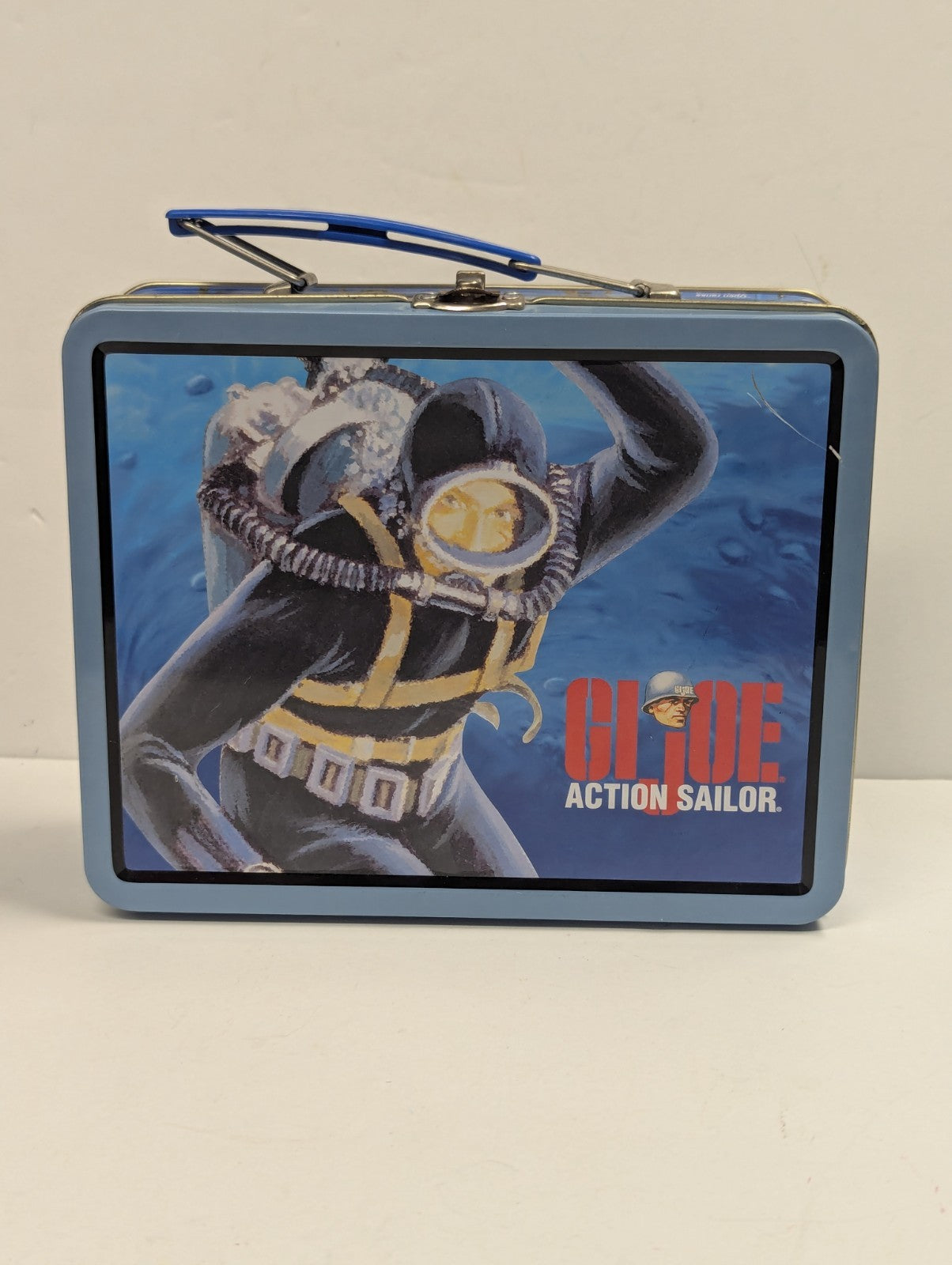 1998 GI Joe Lunch Box Hasbro Action Sailor Metal Tin Hero Blue Series 2