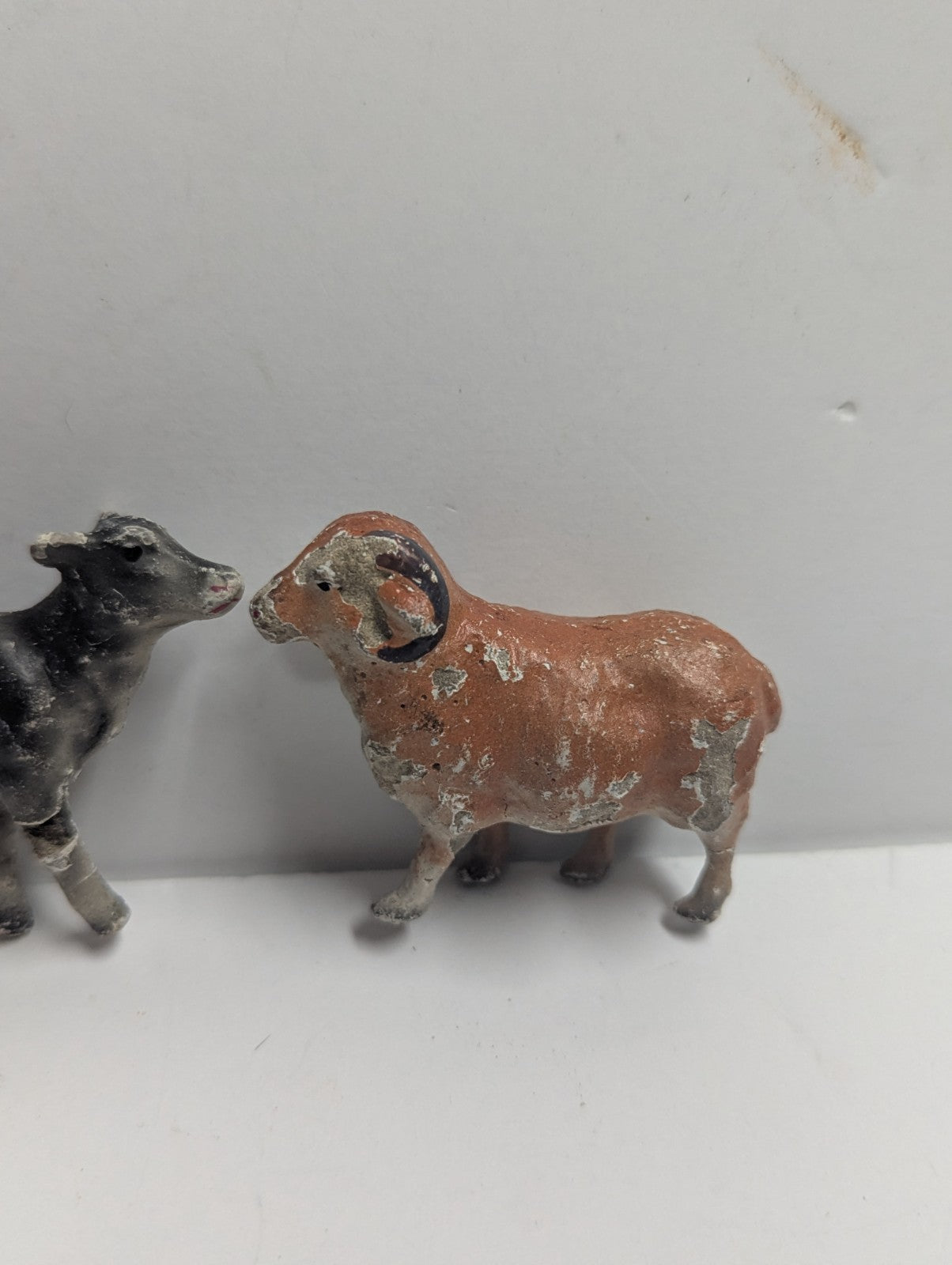 Lot of Vintage Farm Animals (Cow, Sheep, Dog, Donkey)