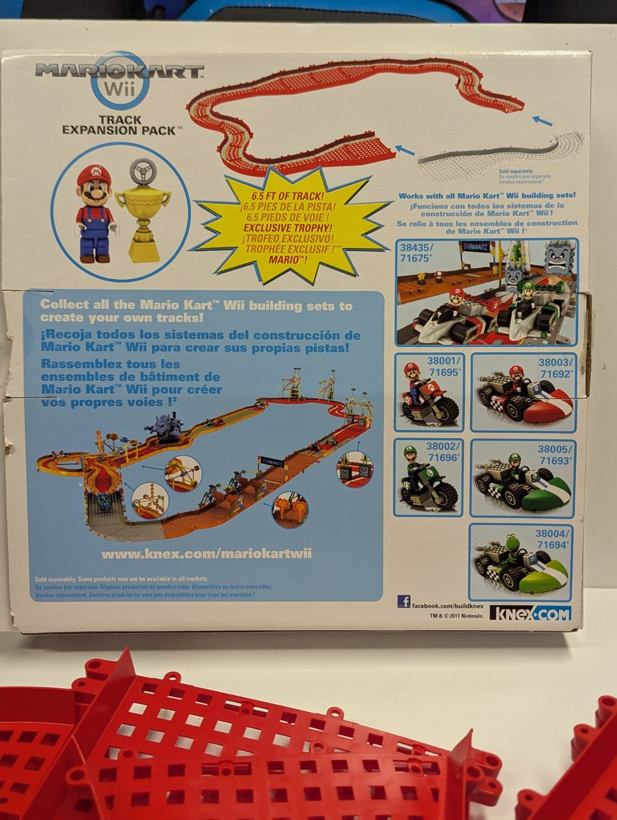 K’Nex Mario Kart Wii Track Expansion Pack Incomplete As Is In Box