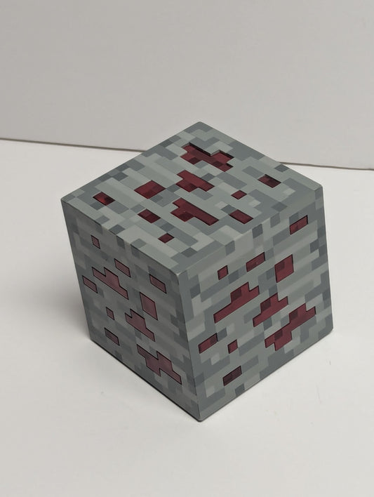 2012 Minecraft ThinkGeek Redstone Ore Nightlight Touch Cube Light Up  3”