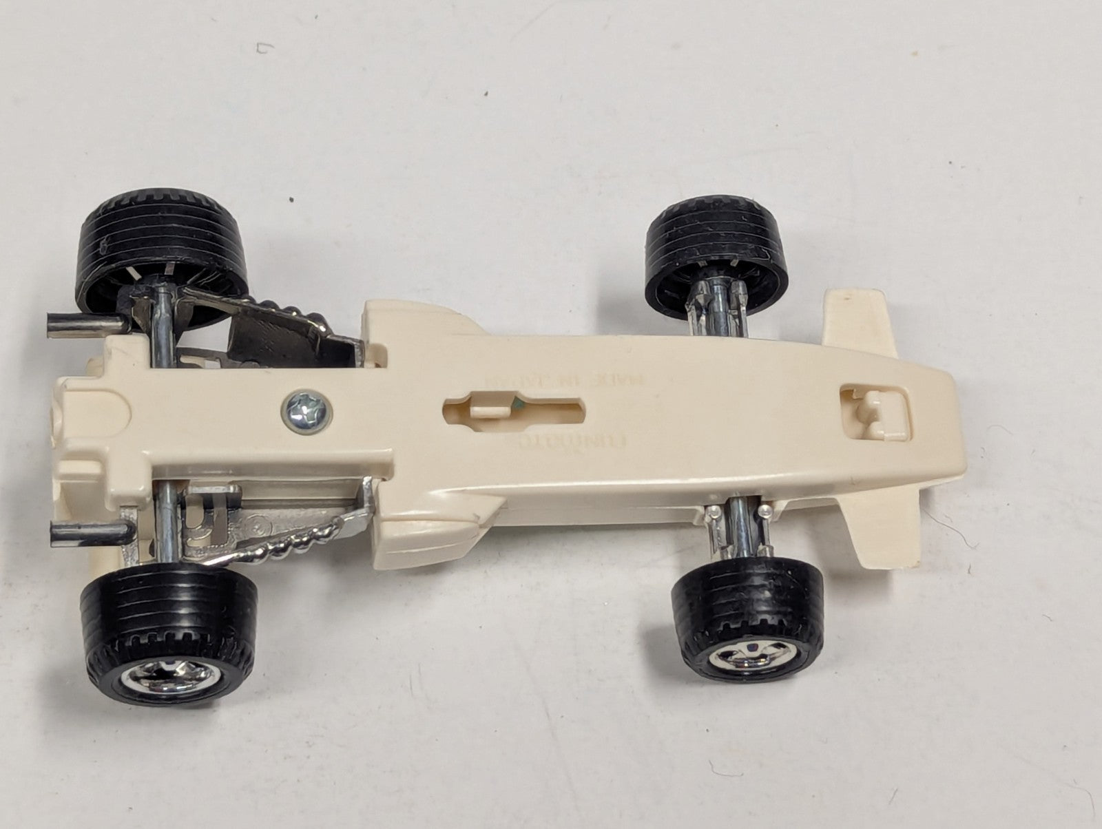 Vintage Plastic FUNMATE Open Wheel Indy Race Car - White - Made in Japan