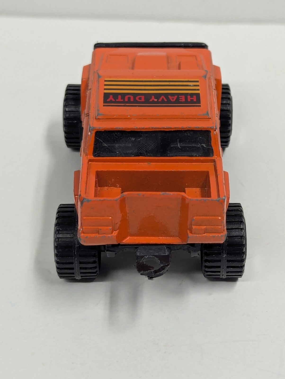 1990 Vintage Tootsietoy Lambo 002 Heavy Duty Orange Diecast Model Truck