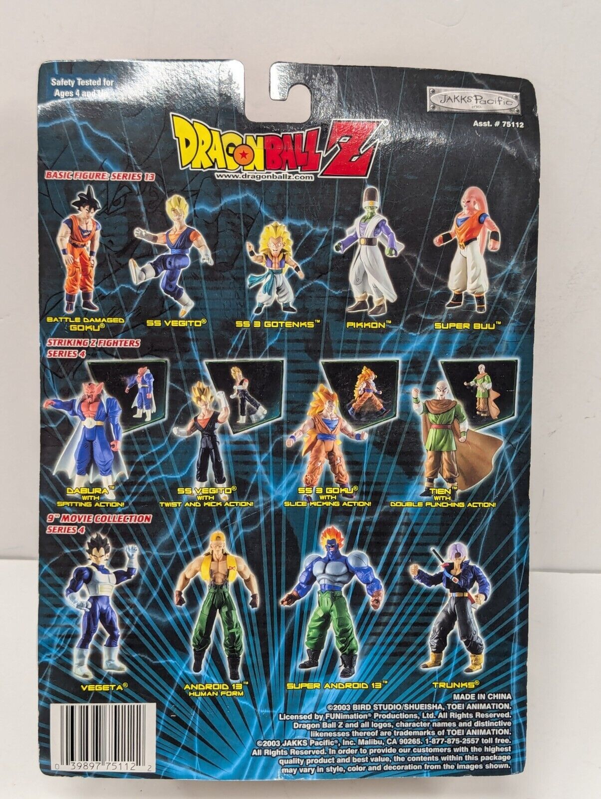 New Sealed Jakks Pacific Dragon Ball Z Figure Yakon 2003 Vintage