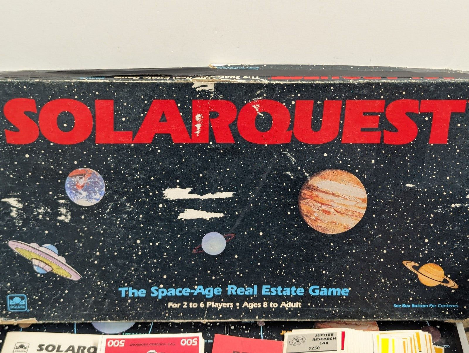 1986 SOLARQUEST, Space Age Board Game, Golden Western Publishing AS IS