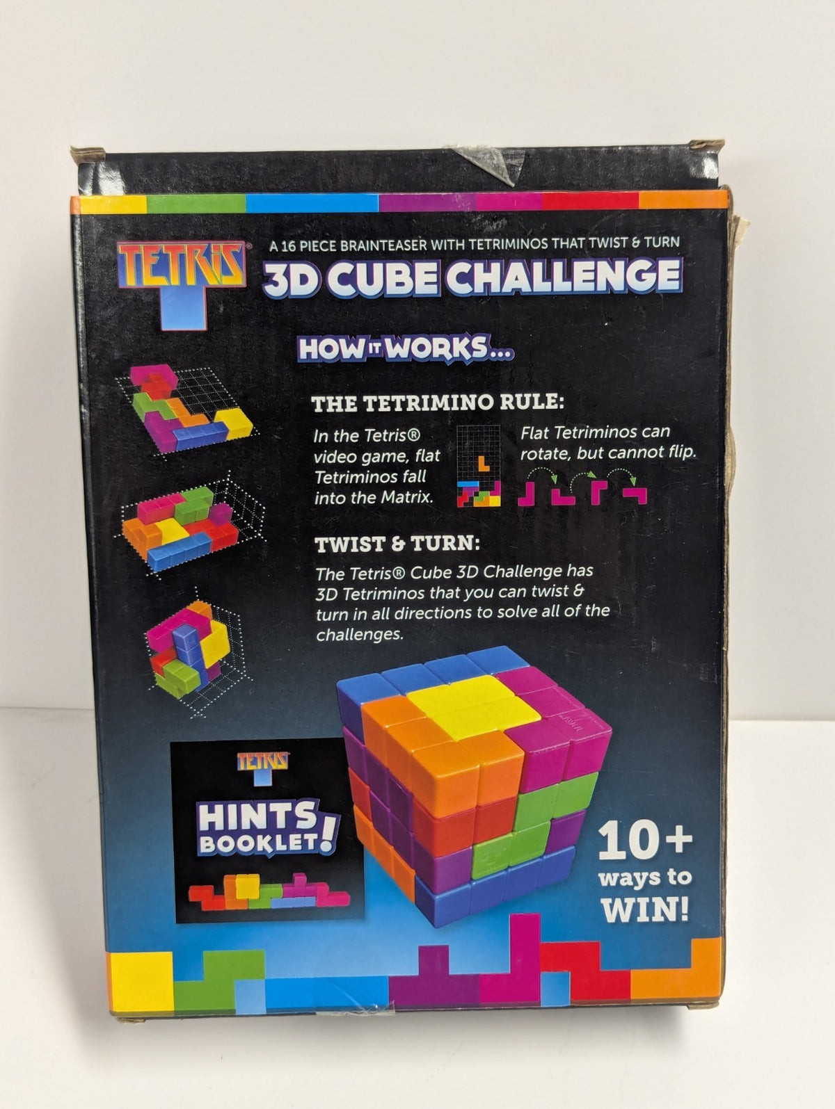 Masterpieces Tetris 16 Piece 3d Cube Logic Puzzle Game Brainteaser in Box