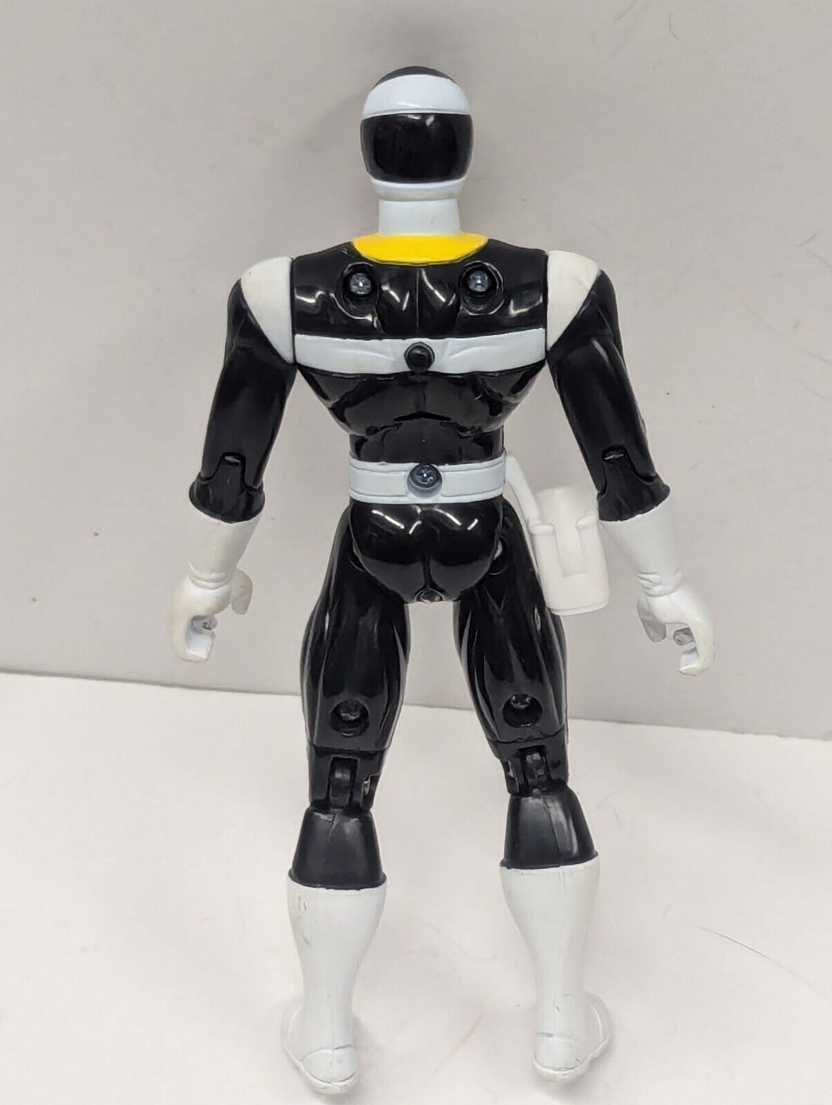 Vintage 1997  Power Rangers In Space Black Ranger Lightstar With Working Lights