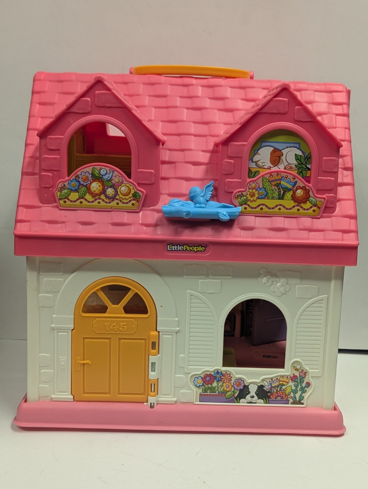 Fisher Price Little People Surprise & Sounds Home Pink Doll House Working Tested