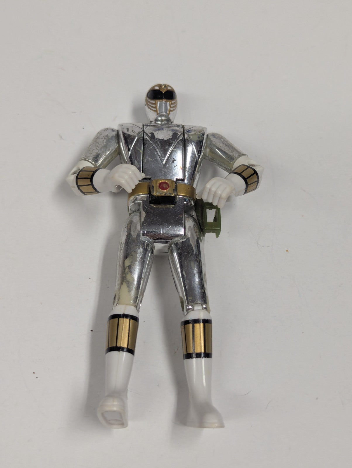 1995 MMPR Lot of 5  Yellow, Pink, Blue, Red & White Metallic Flip Head Movie 