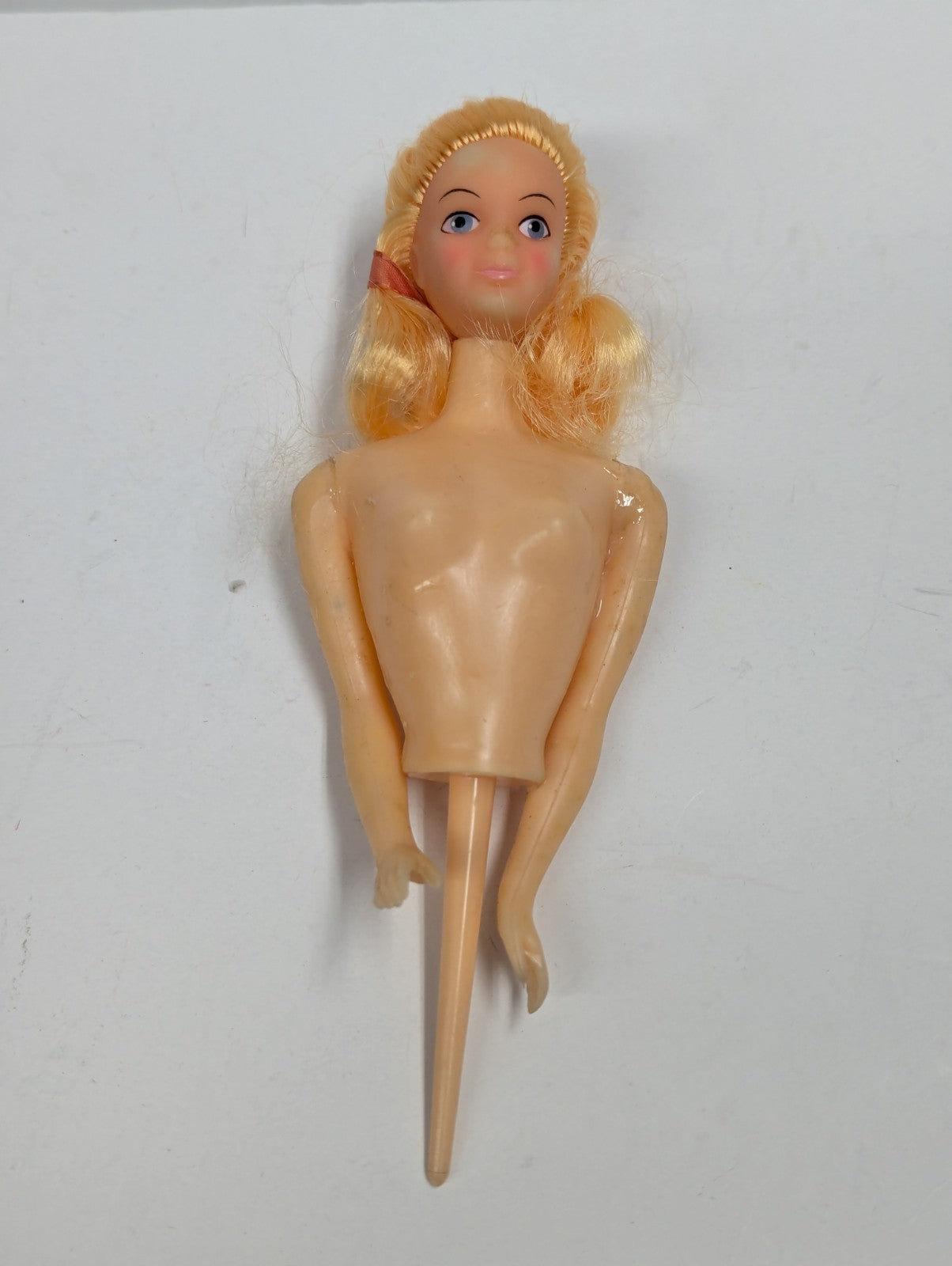 Vintage Wilton Half Doll Cake Toppers 70's w/t Hair & Sleeping Eyes Lot