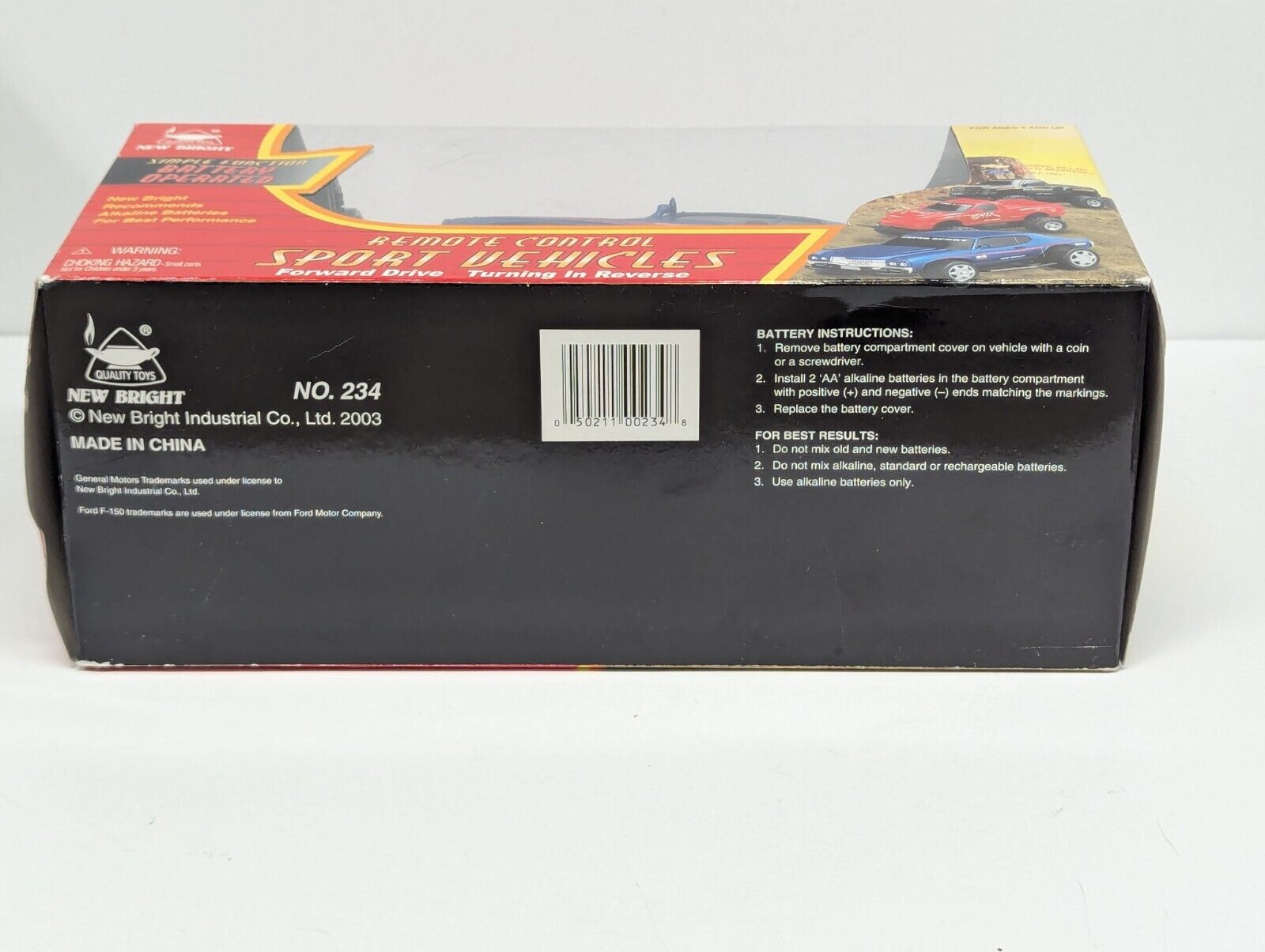 NEW BRIGHT 1/16  RADIO CONTROL MUSCLE CAR 70'S Blue CHEVY SS 454 