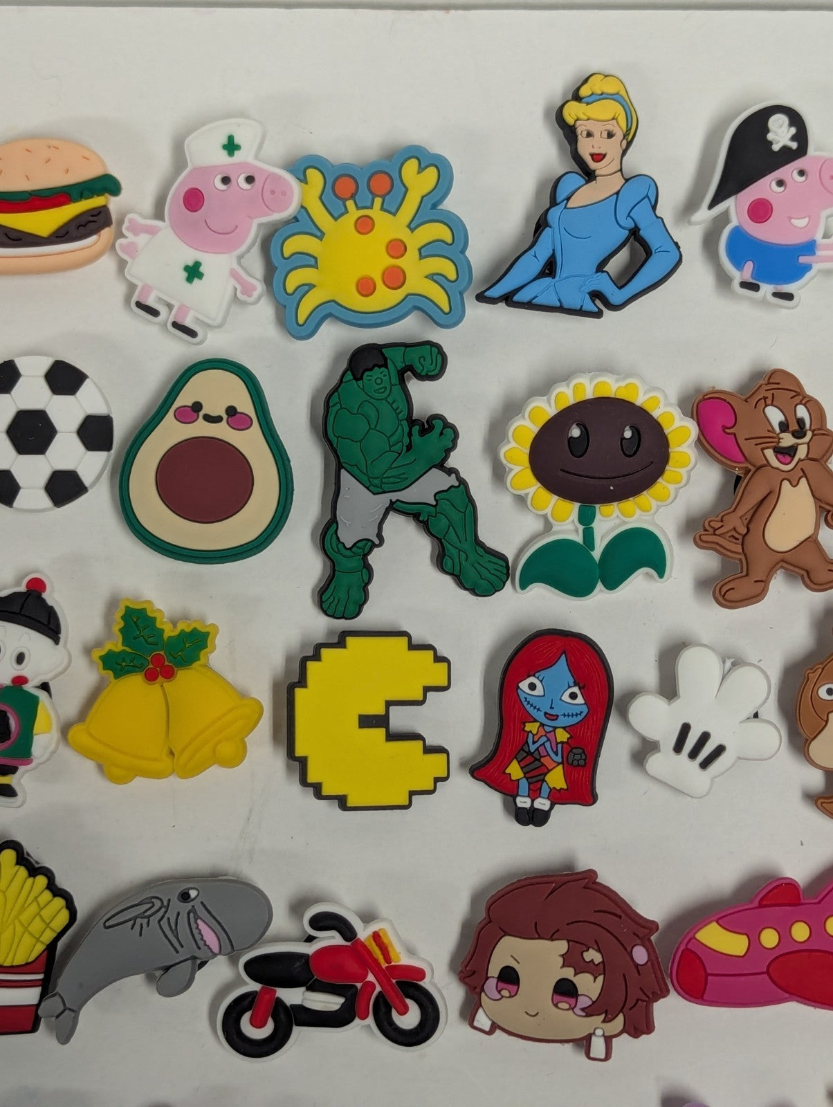 Huge Lot of JIBBITZ Crocs Shoe Charms Miscellaneous (Pokemon, Disney, Food, Ect)