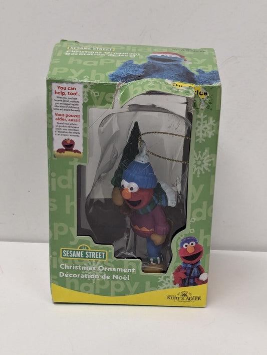2008 KURT ADLER SANTA'S WORLD CHRISTMAS TREE ORNAMENT - SESAME STREET ELMO