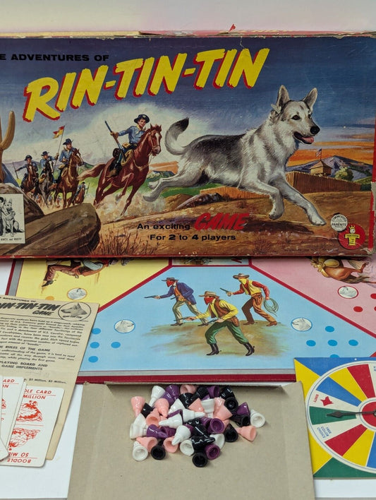 Vintage 1955 The Adventures of Rin-Tin-Tin Board Game by Transogram (Complete)