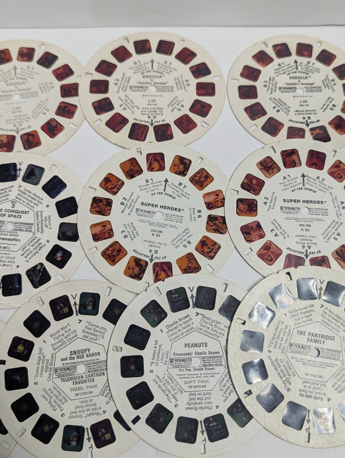 Vintage View-Master Fun Pack & 3-D BAKELITE VIEWER w/t Many Slides Original Box