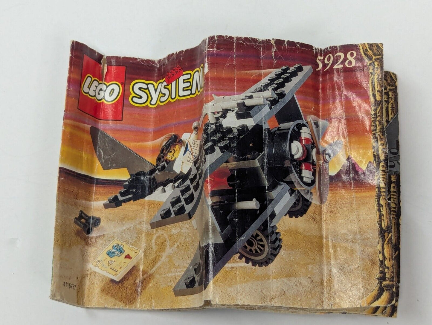 LEGO 1990s Adventurers Desert Bi-Wing Baron INSTRUCTIONS Manual For Set 5928