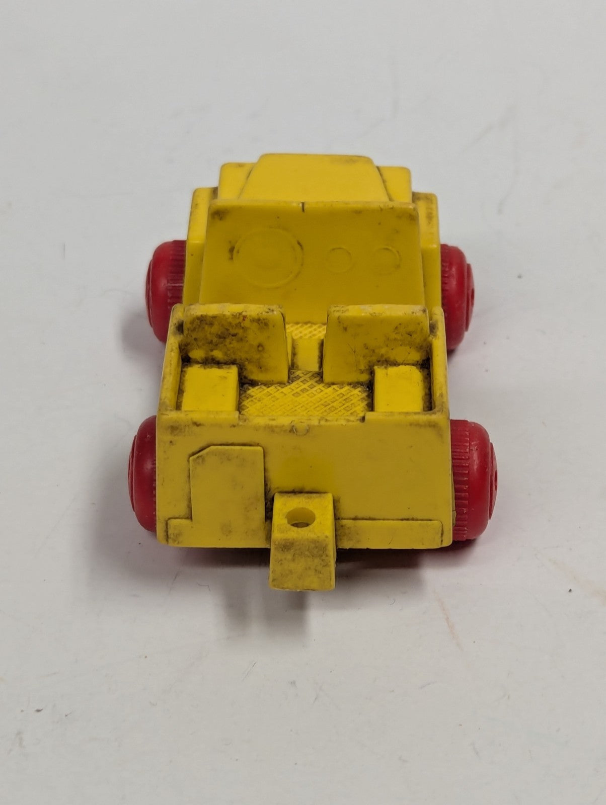 1970's  Viking Plastic of Sweden Vintage Plastic Yellow and Red Jeep Toy