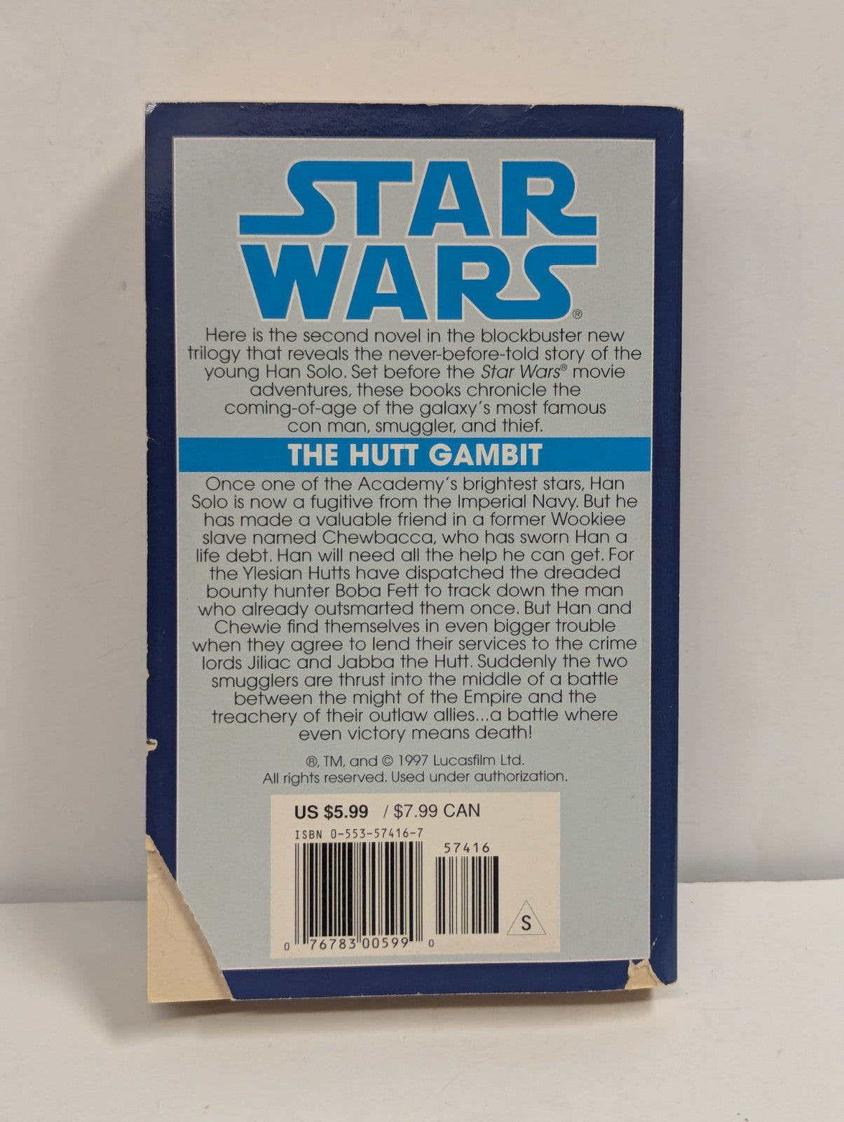 The Hutt Gambit (Star Wars: The Han Solo Trilogy, Vol. 2) by A. C. Crispin Book