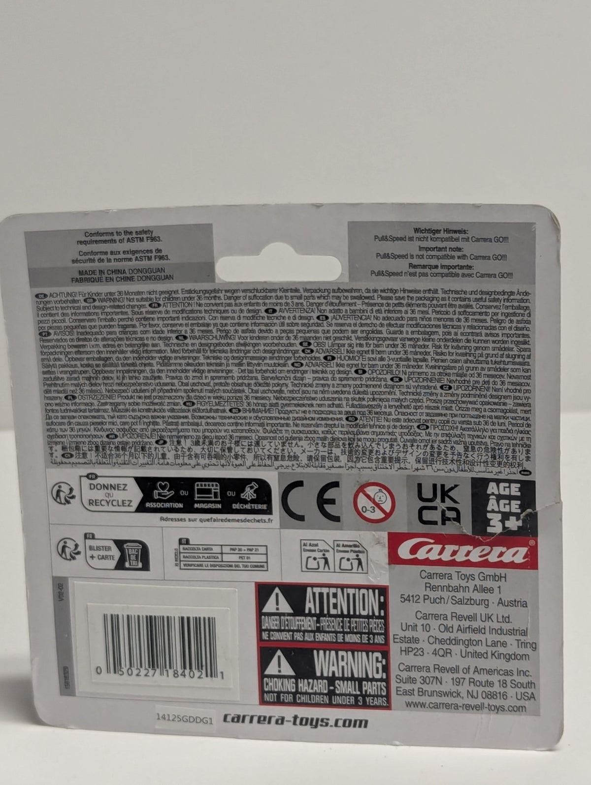 Carrera Pull Speed Batwheels DC Bam Batmobile 1/64 Blue Pull-Back Motor