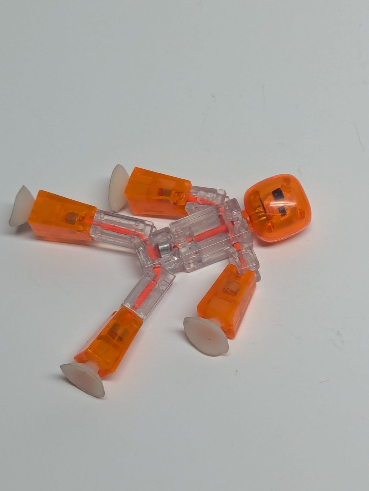 STIKBOT Orange Robot Poseable Action Figure Motion Stop Animation