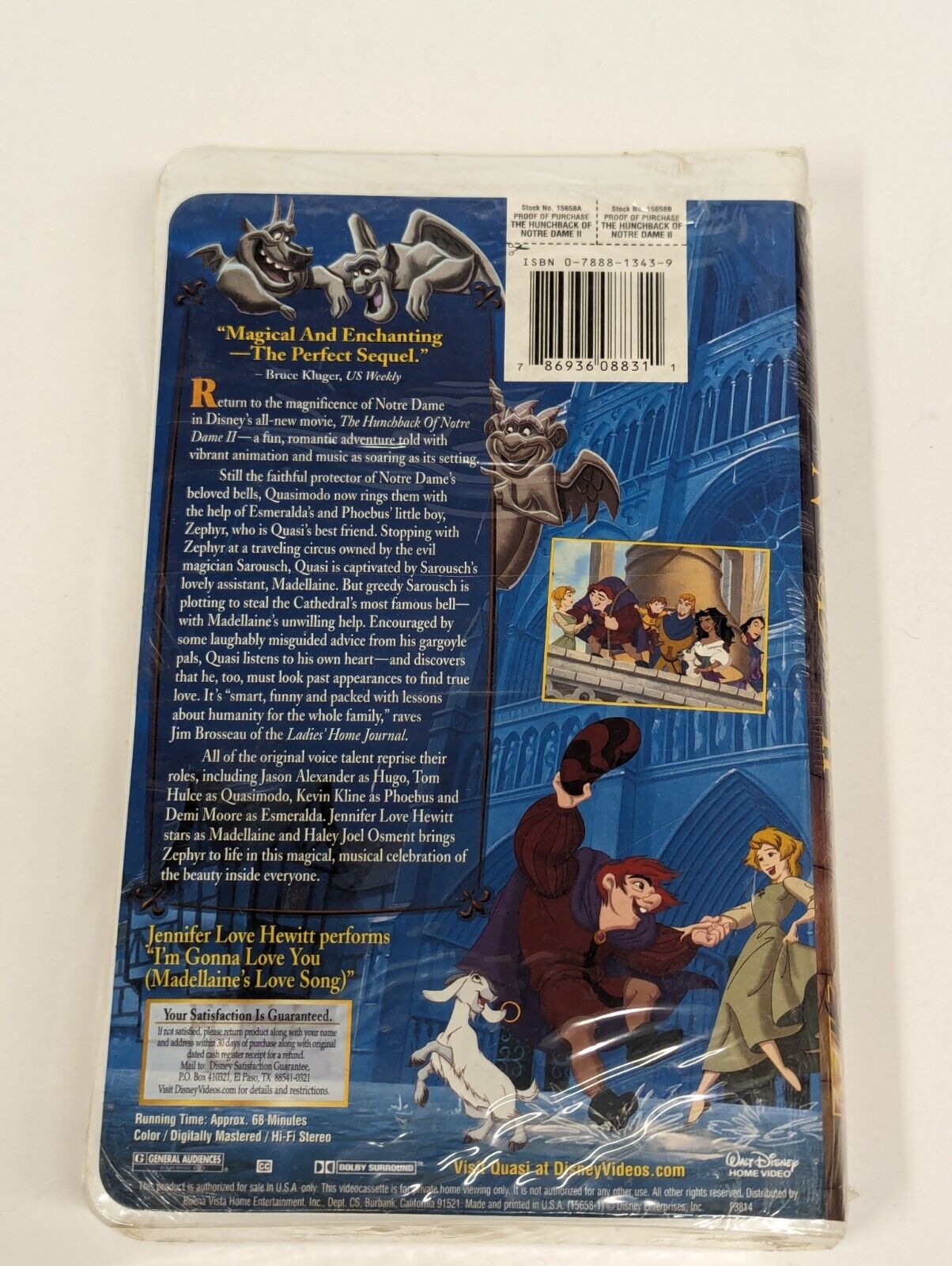 The Hunchback of Notre Dame II (VHS, 2002) Brand New Sealed