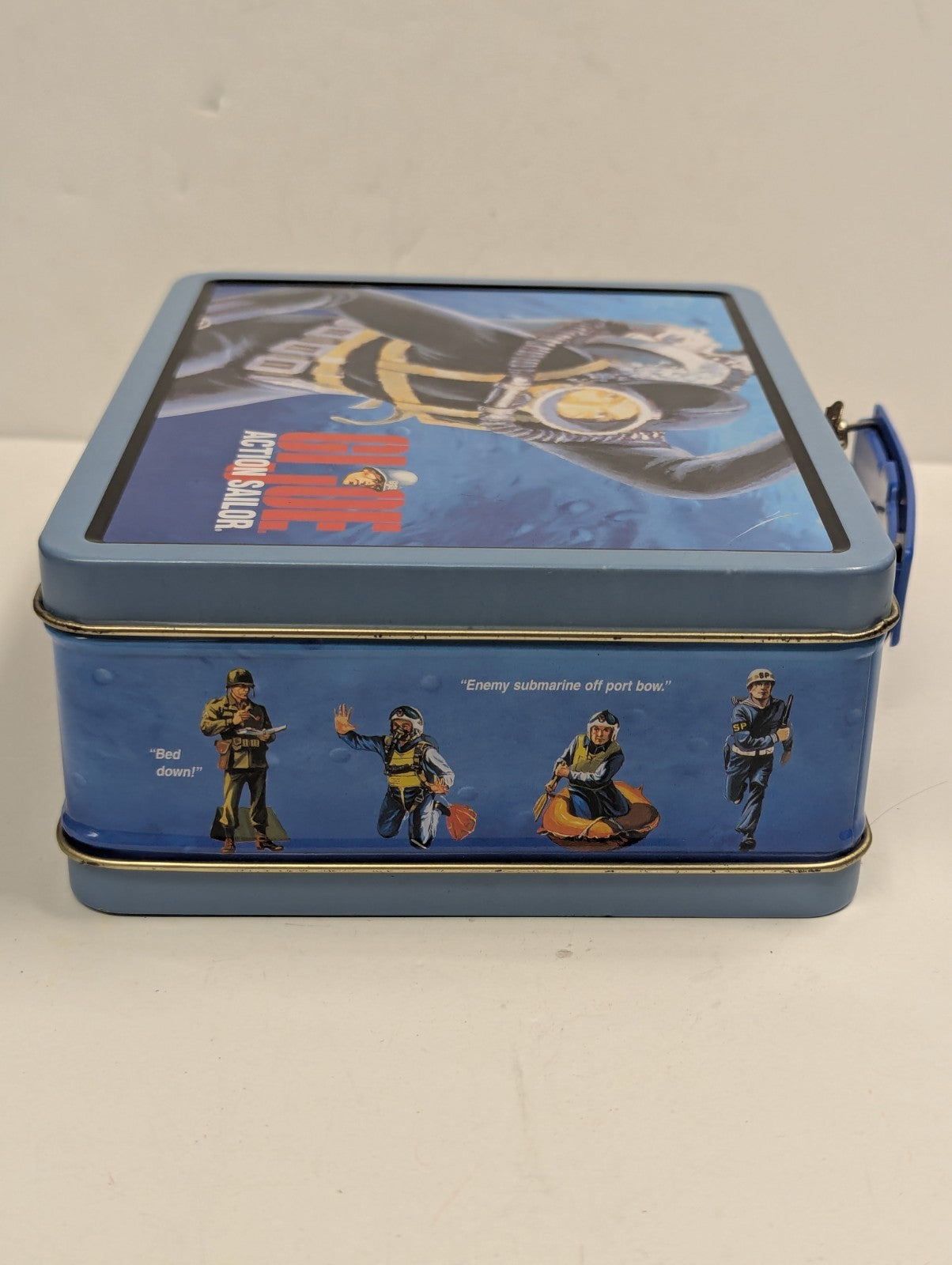 1998 GI Joe Lunch Box Hasbro Action Sailor Metal Tin Hero Blue Series 2