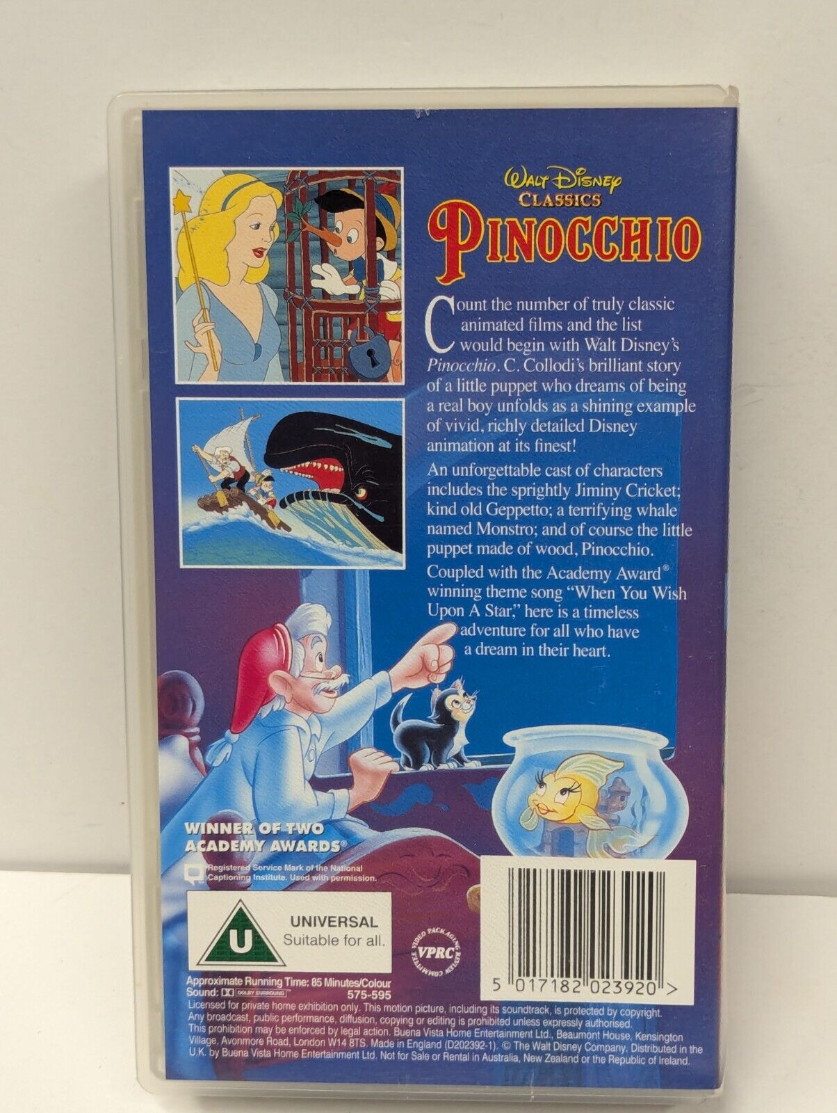Walt Disney's Pinocchio The Classics (UK VHS)