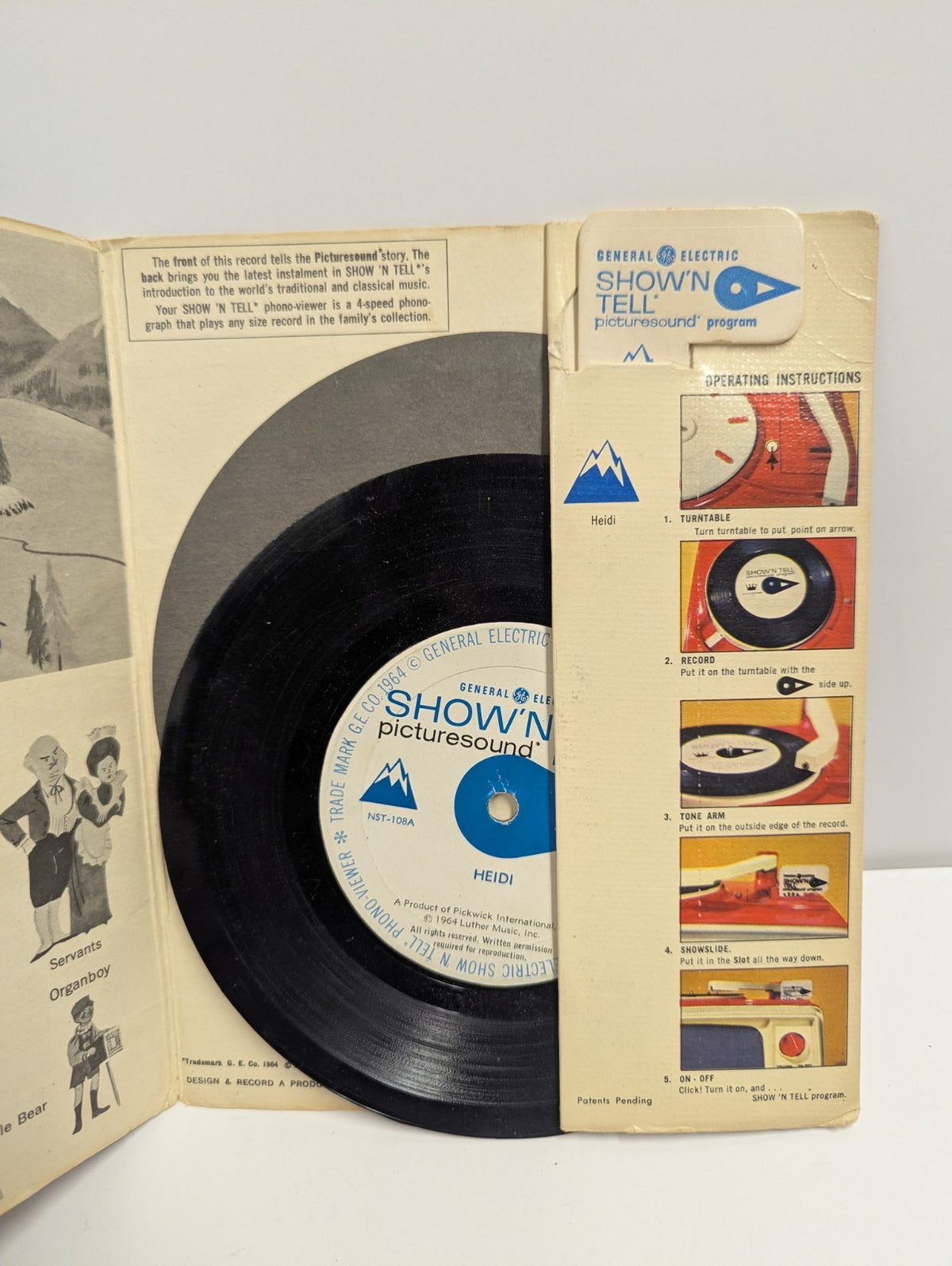 1964 Heidi Show N Tell Picturesound Program Record & Photo Slide