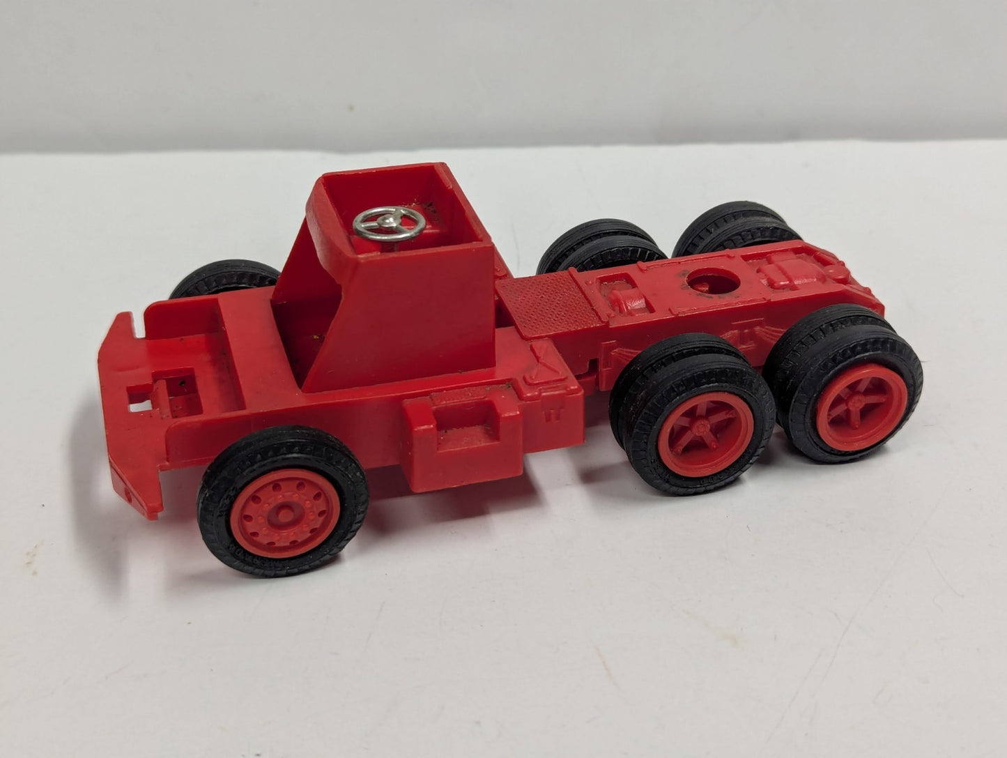 Toy Red Semi Truck Frame Bottom Unknown Possibly Hess Truck (?!)