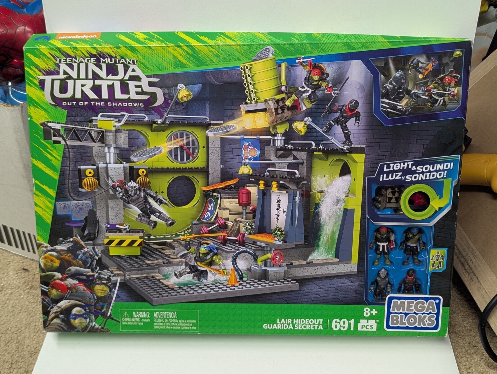 Mega Bloks Teenage Mutant Ninja Turtles Out Of The Shadows Lair Hideout SEALED