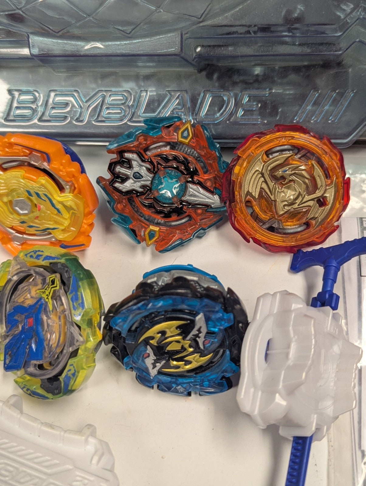 Beyblade Burst Evolution Shadow Snake Pit Arena with 7 Beyblades RARE LOT