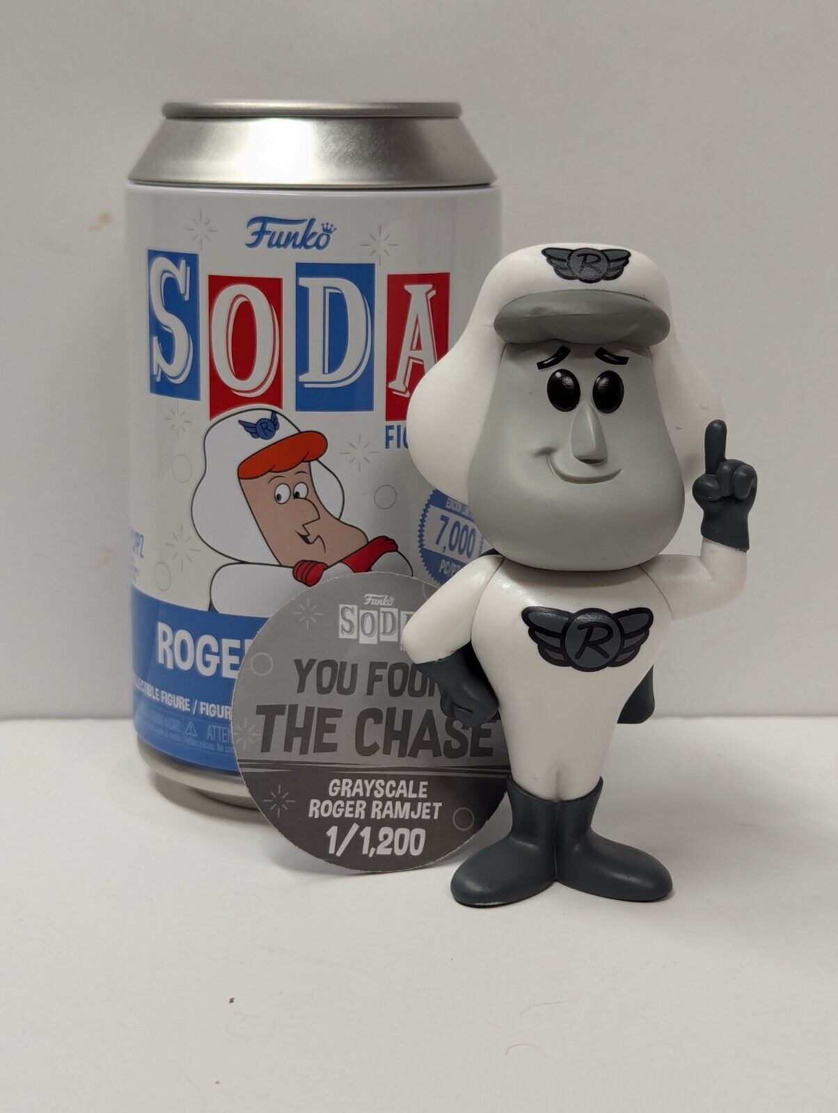Funko Soda Grayscale Roger Ramjet Figure - CHASE 1/1200