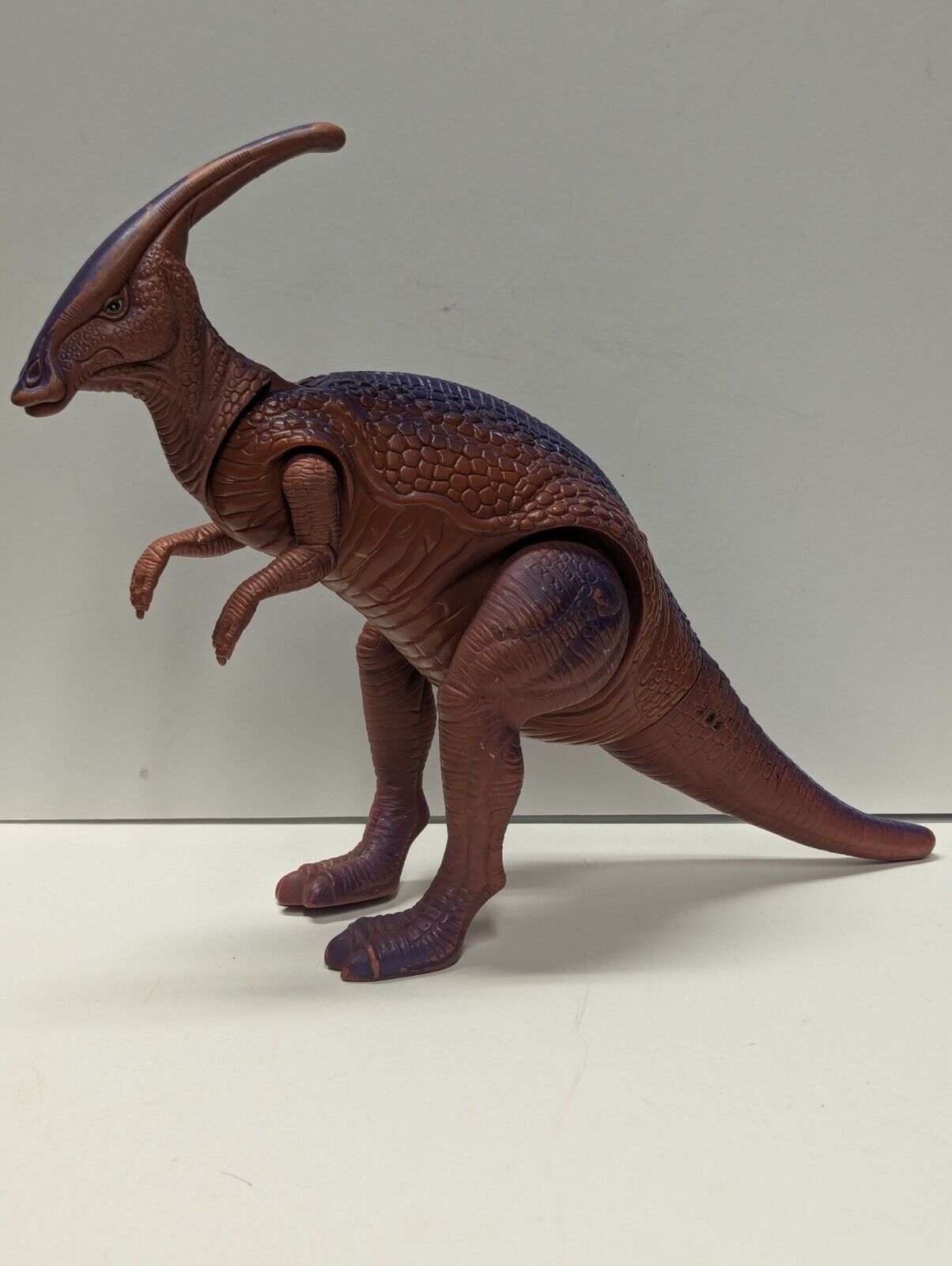 1987 Playskool Definitely Dinosaurs PARASAUROLOPHUS 10" Articulated Dino