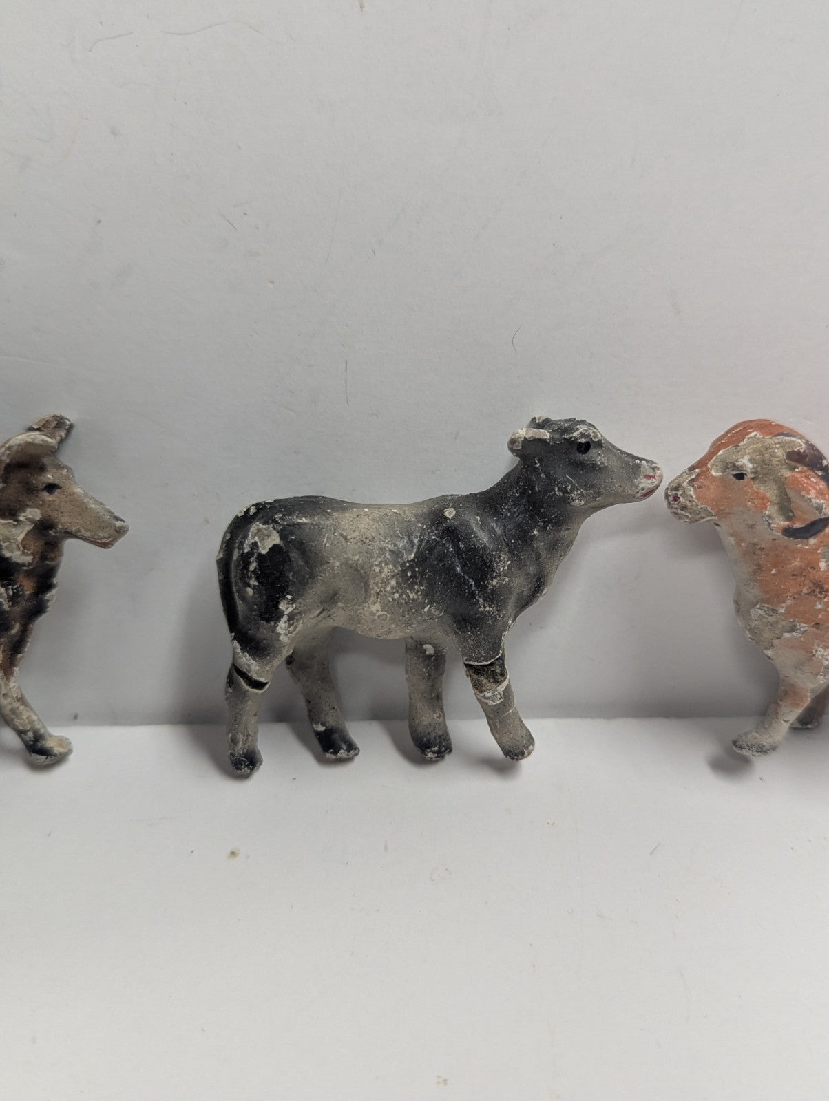 Lot of Vintage Farm Animals (Cow, Sheep, Dog, Donkey)