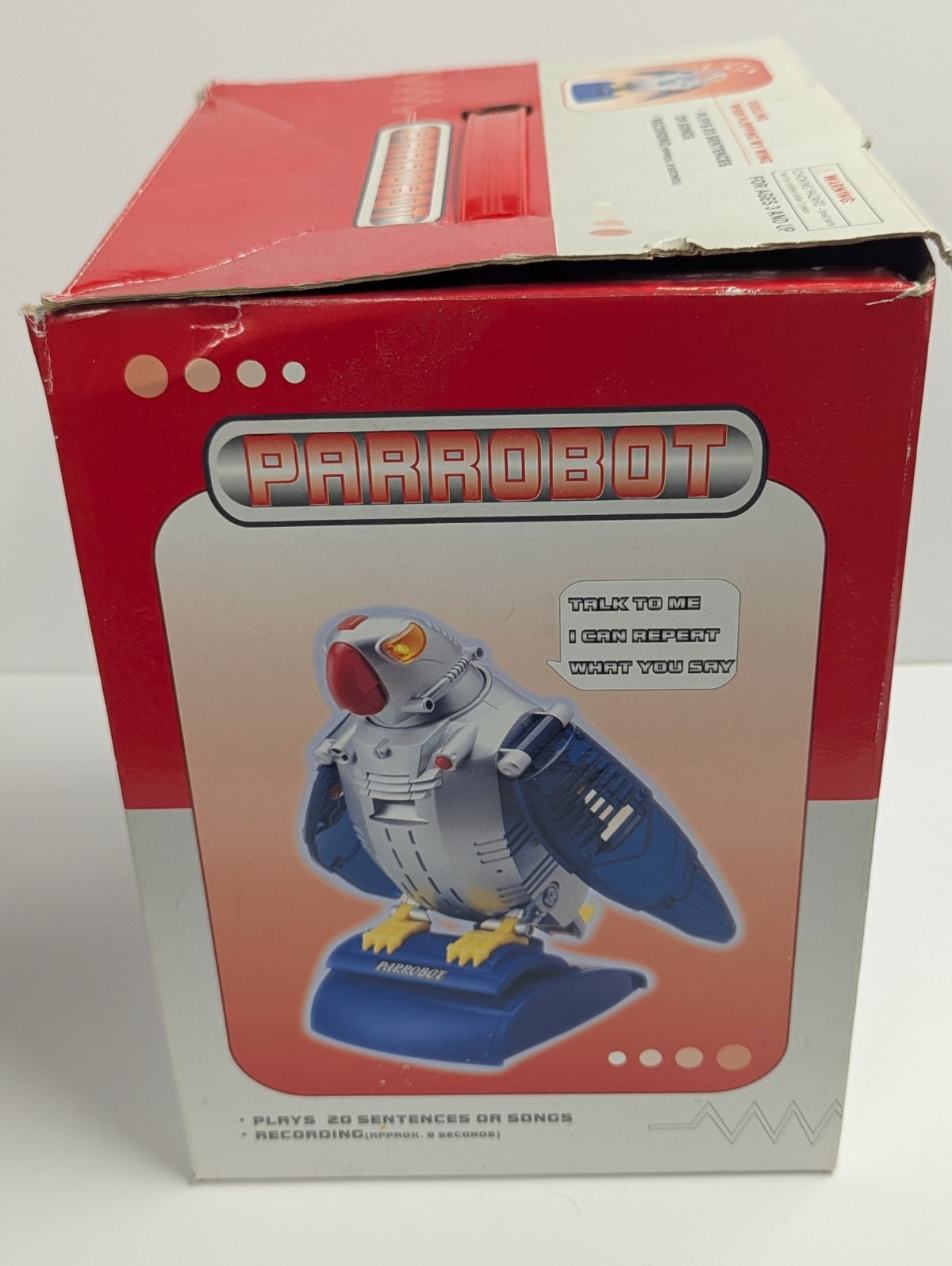 Vintage PARROBOT Interactive Talking Parrot Robot Toy Chain Fong Toys UNTESTED