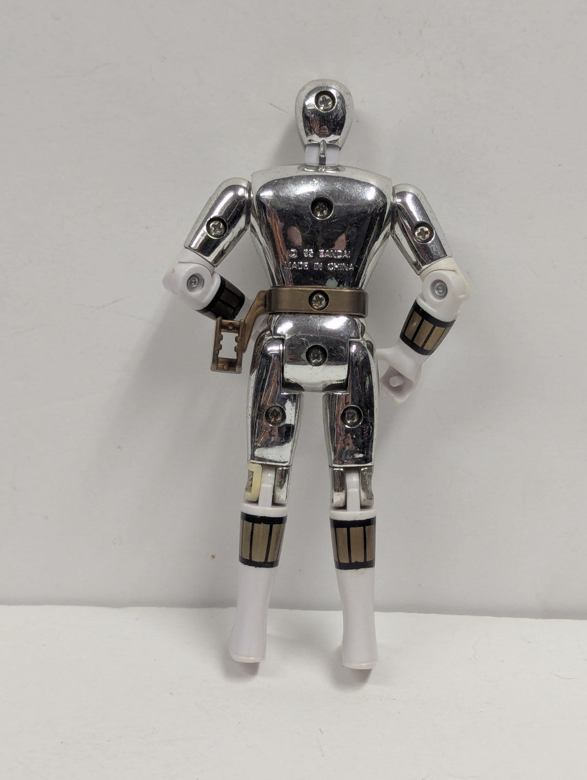 RARE 1995 Mighty Morphin Power Rangers The Movie White Ranger with Chest Sticker