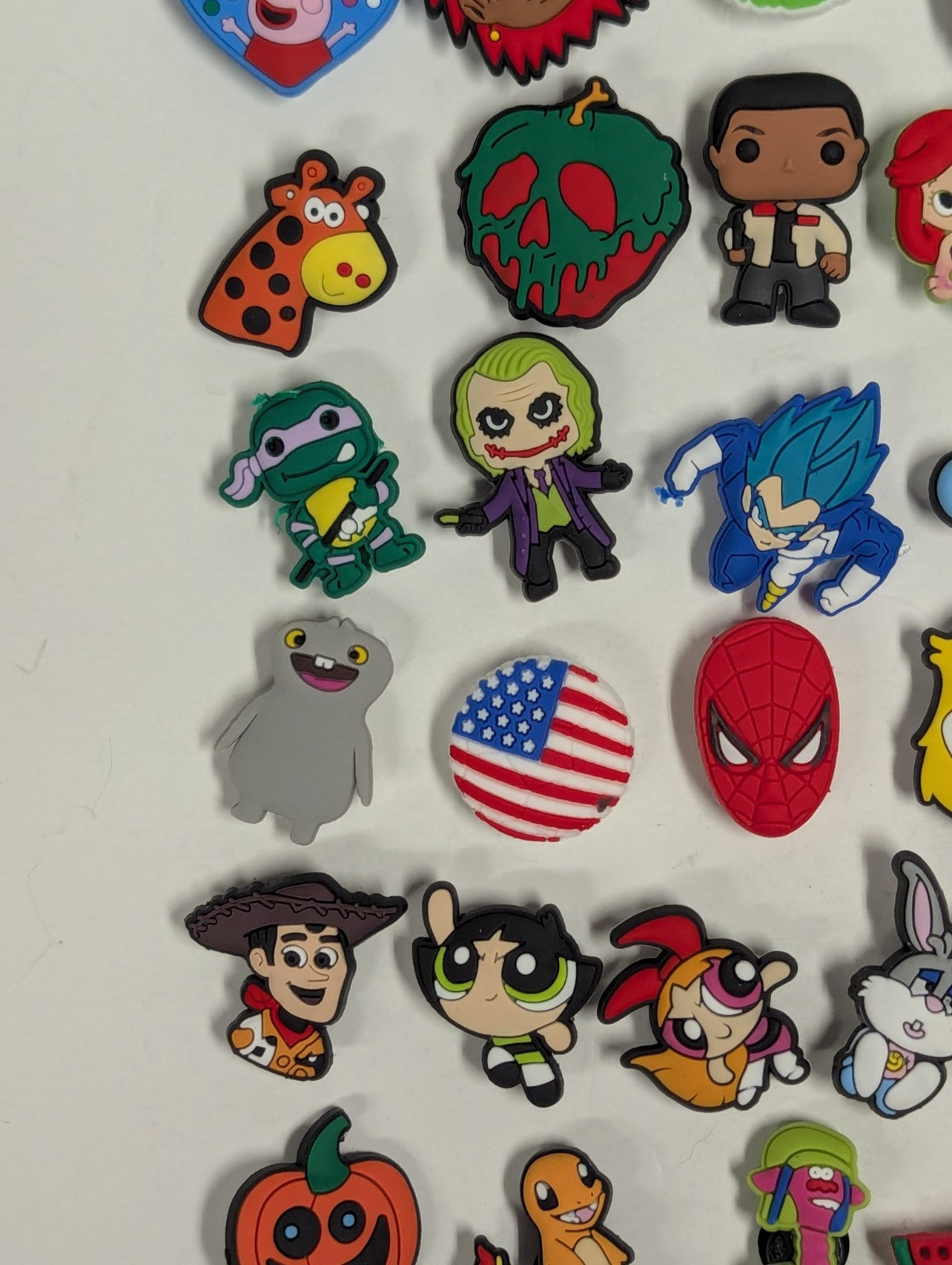 Huge Lot of JIBBITZ Crocs Shoe Charms Miscellaneous (Pokemon, Disney, Food, Ect)