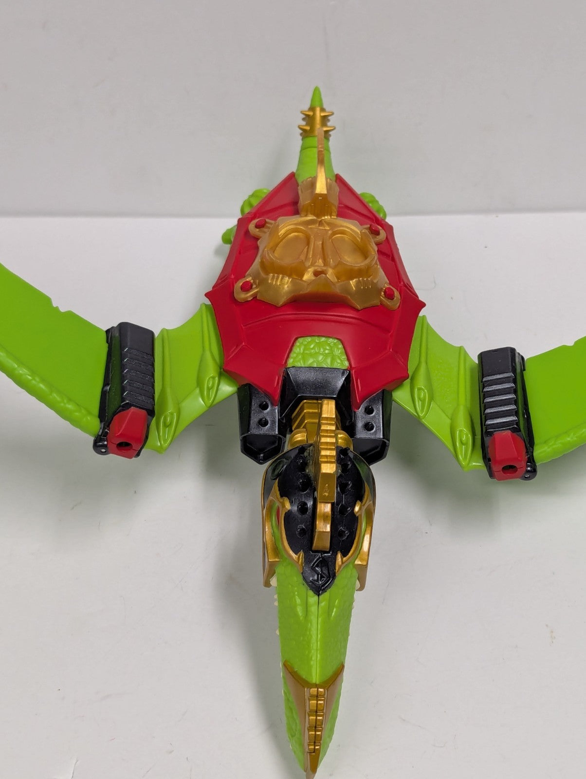 12" Long Treasure X Dino Gold Pterodactyl Green Dinosaur Figure Toy