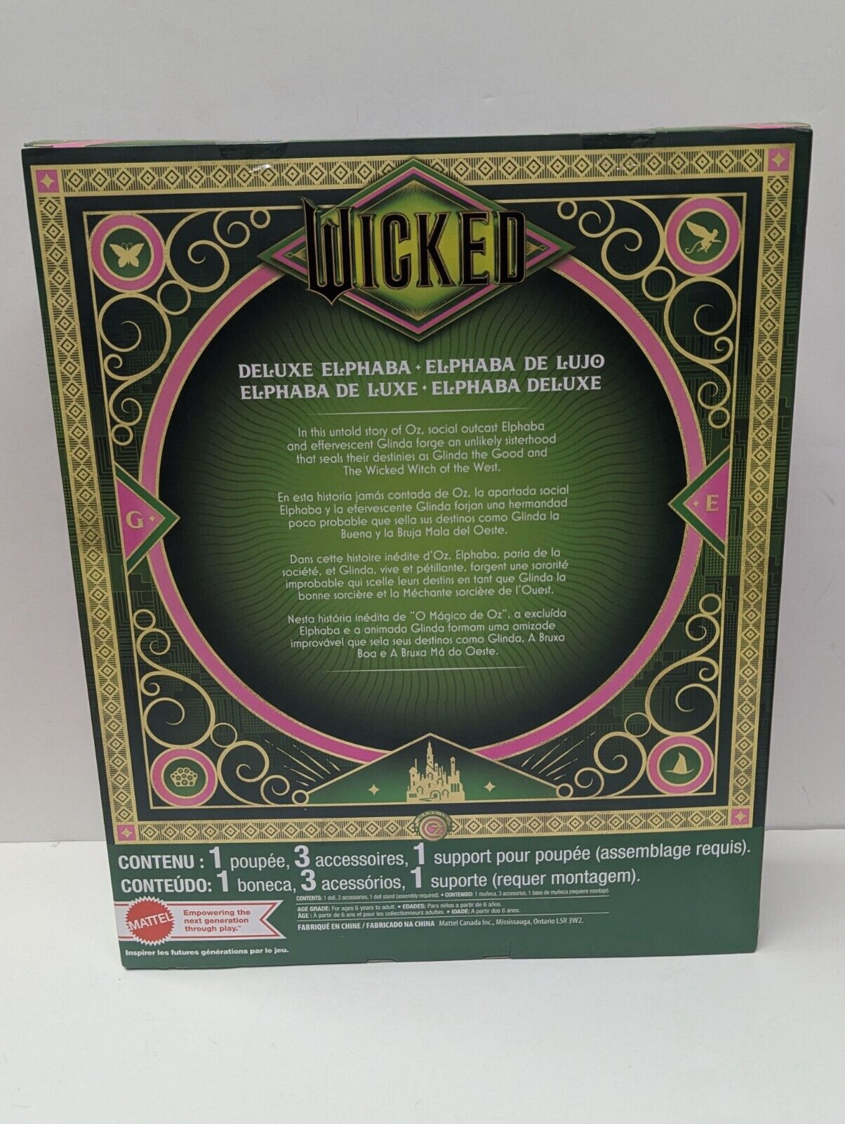 Wicked Movie DELUXE ELPHABA Fashion Doll URL MISPRINT wicked.com